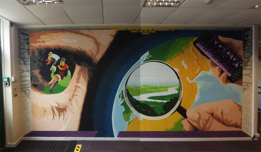 forest high school mural cinderford