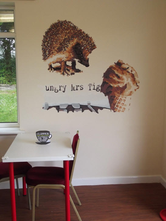 hedgehog mural